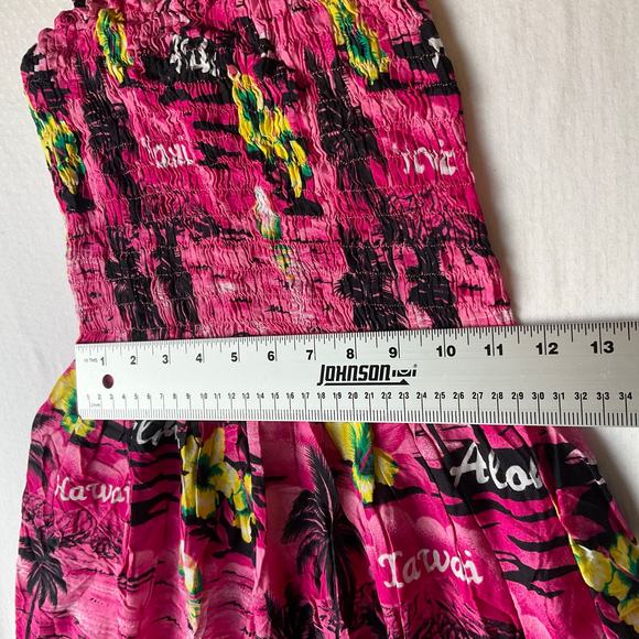 Unity Trading Hawaii Women Dress size S Sleeveless KneeLength AlohaTropical Pink - Picture 3 of 7